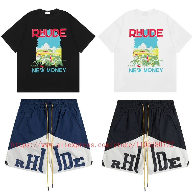 Hot New Rhude Color Block Shorts Men Streetwear Elastic Waist Drawstring Casual Summer Beach Shorts
Hot New Rhude Color Block Shorts Men Streetwear Elastic Waist Drawstring Casual Summer Beach Shorts