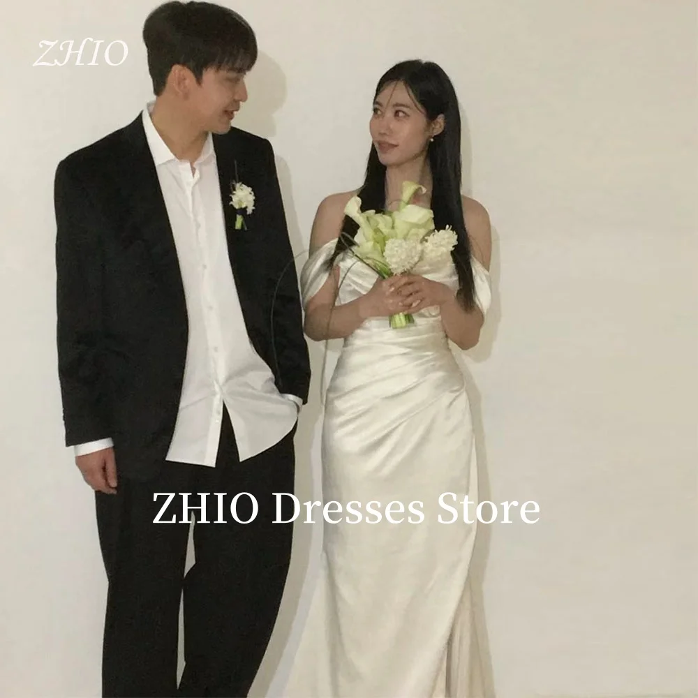 ZHIO Elegant Mermaid Wedding Party Dress Pleat Floor Lnegth Side High Slit Evening Bridal Gown Korea Photo Shoot Customized
ZHIO Elegant Mermaid Wedding Party Dress Pleat Floor Lnegth Side High Slit Evening Bridal Gown Korea Photo Shoot Customized
