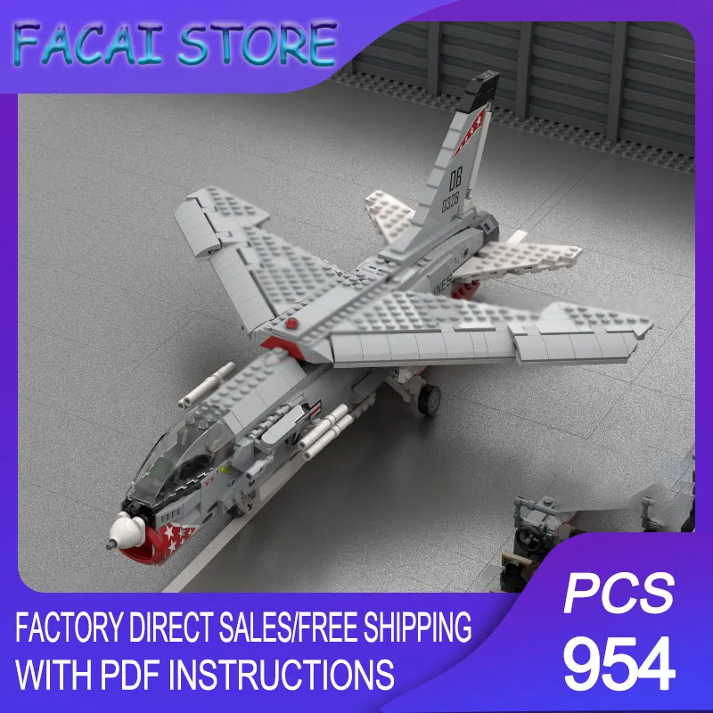 Fighter Model Moc Building Bricks Modular F-8 Crusader USMC Model Technology Blocks Christmas DIY Toy Construction Gifts
Fighter Model Moc Building Bricks Modular F-8 Crusader USMC Model Technology Blocks Christmas DIY Toy Construction Gifts