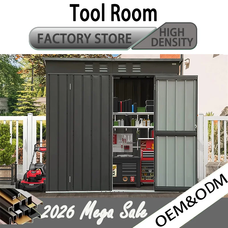 5x3 FT Outdoor Storage Shed Tool Shed with Sloping Roof and Lockable Door Metal Shed for Backyard Garden Patio Lawn Storage
5x3 FT Outdoor Storage Shed Tool Shed with Sloping Roof and Lockable Door Metal Shed for Backyard Garden Patio Lawn Storage