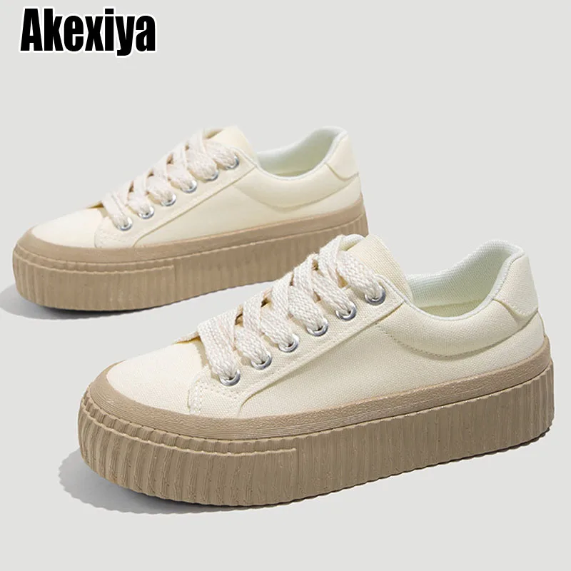 Women Casual Sneakers Thick Sole Fashion autumn Canvas Shoes For Women 2023 New Round Toe Vulcanized Shoes
Women Casual Sneakers Thick Sole Fashion autumn Canvas Shoes For Women 2023 New Round Toe Vulcanized Shoes