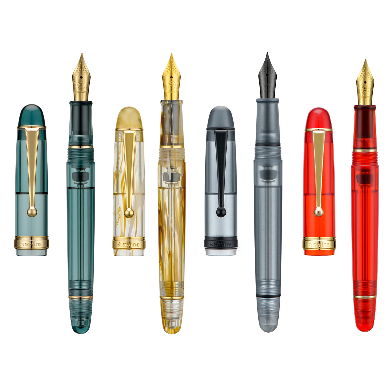 Asvine V126 Vacuum Filling Fountain Pen EF/F/M/ Stub 1.1 Nib, Transparent Brown/ Matte Gray, White Acrylic Writing Gift Set
Asvine V126 Vacuum Filling Fountain Pen EF/F/M/ Stub 1.1 Nib, Transparent Brown/ Matte Gray, White Acrylic Writing Gift Set