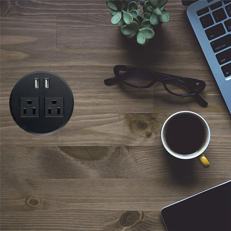 TFORU-Power Grommet с USB-портом для настольного компьютера Розетка для питания данных с 2 розетками переменного тока и 2 портами USB Простая в использовании черная вилка стандарта США
TFORU-Power Grommet с USB-портом для настольного компьютера Розетка для питания данных с 2 розетками переменного тока и 2 портами USB Простая в использовании черная вилка стандарта США