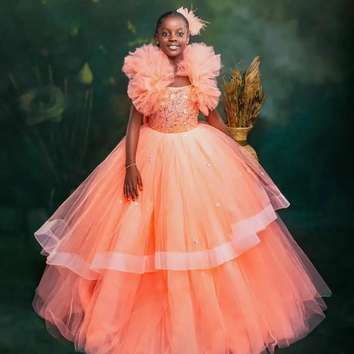 Pink Flower Girl Dresses for Wedding Sequins Ruffles Sleeveless Girl Gown for Photoshoot First Communion Gown Customized
Pink Flower Girl Dresses for Wedding Sequins Ruffles Sleeveless Girl Gown for Photoshoot First Communion Gown Customized