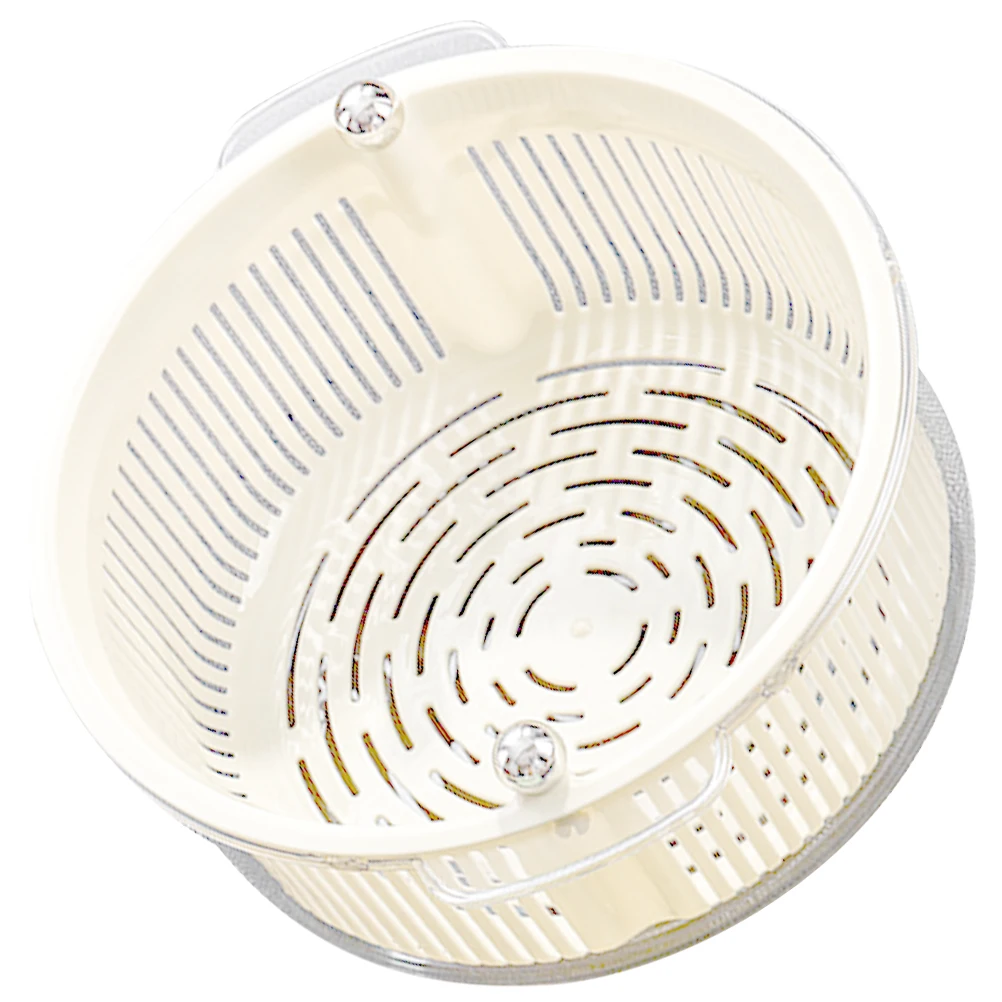Double Layer Rotating Drying Basket Cream White Kitchen Fruit Vegetable Washing Draining Plastic Baskets Storage
Double Layer Rotating Drying Basket Cream White Kitchen Fruit Vegetable Washing Draining Plastic Baskets Storage