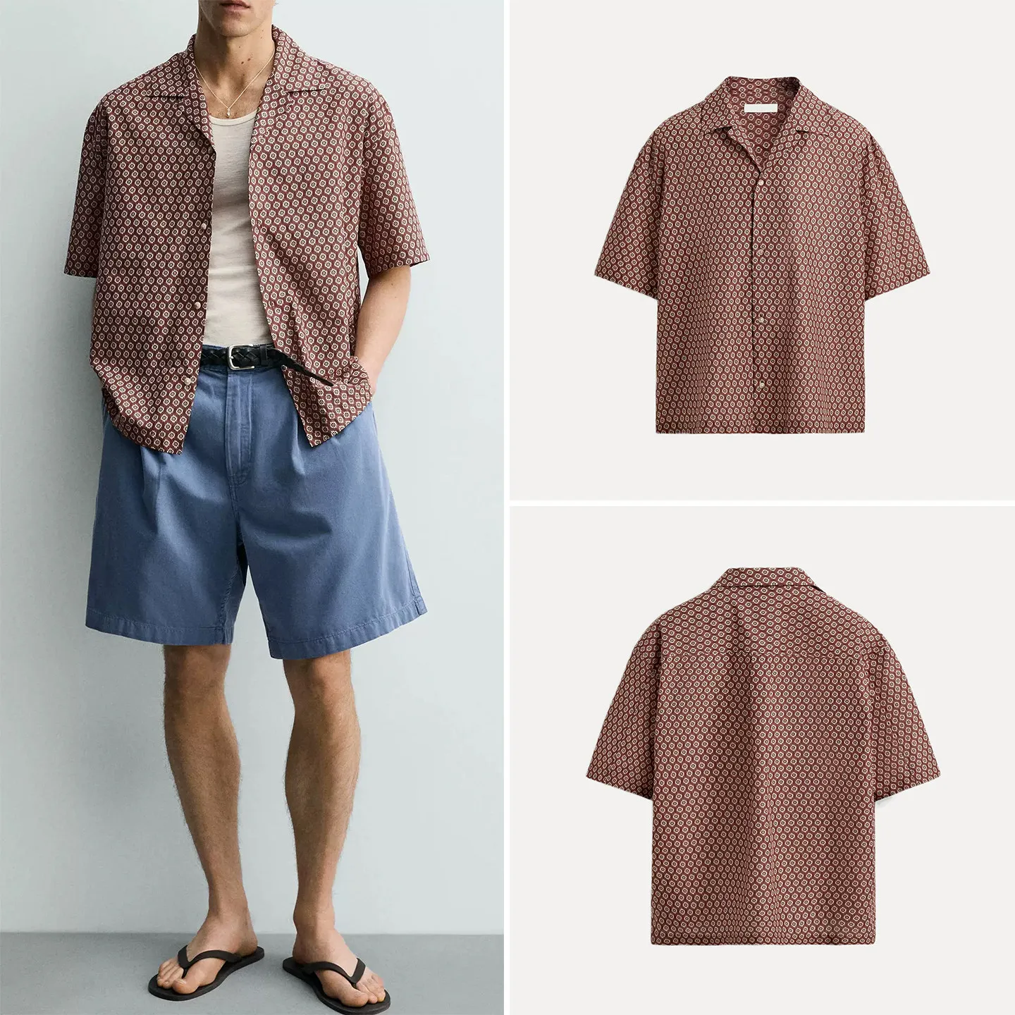 Men's Fashionable Geometric Print Loose Short Sleeve Shirt Summer 2026 New Arrival ZADATA Standard Fit Printed Casual Shirt
Men's Fashionable Geometric Print Loose Short Sleeve Shirt Summer 2026 New Arrival ZADATA Standard Fit Printed Casual Shirt