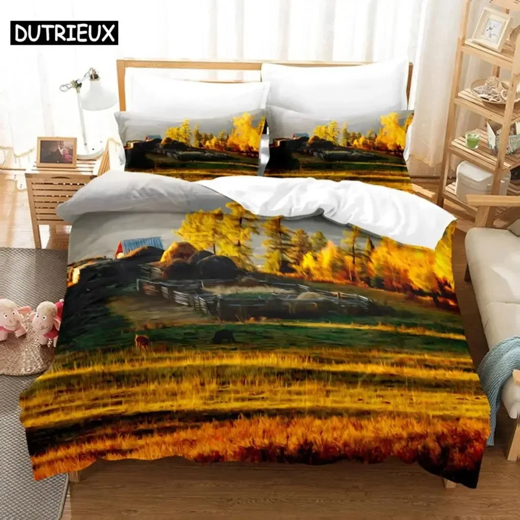 Landscape Painting Bedding Set Duvet Cover Set 3d Bedding Digital Printing Bed Linen Queen Size Bedding Set Fashion Design
Landscape Painting Bedding Set Duvet Cover Set 3d Bedding Digital Printing Bed Linen Queen Size Bedding Set Fashion Design