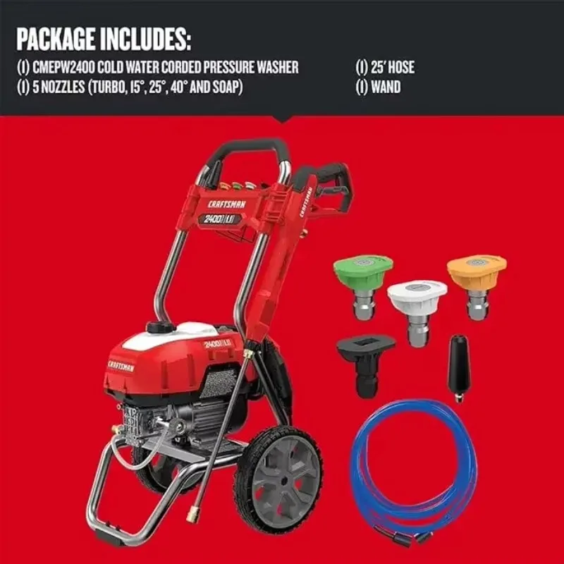 Electric Pressure Washer, Cold Water, 2400-PSI, 1.1-GPM, Corded (CMEPW2400)
Electric Pressure Washer, Cold Water, 2400-PSI, 1.1-GPM, Corded (CMEPW2400)