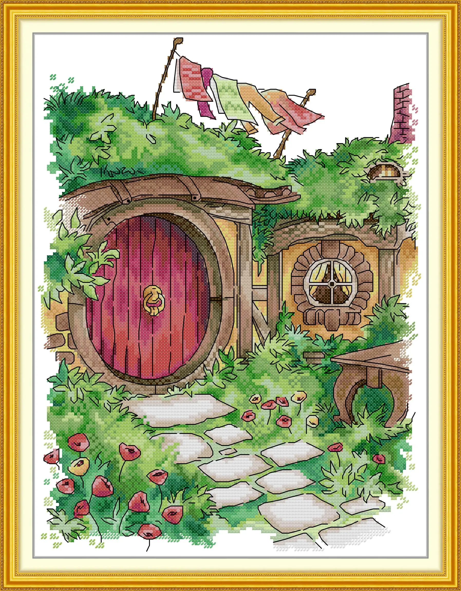 Maydear Full Cross Stitch Kit,11CT/14CT/16CT/9CT Aida Fabric,DMC Threads Sewing Pattern Embroidery Set-The Hobbit Hut
Maydear Full Cross Stitch Kit,11CT/14CT/16CT/9CT Aida Fabric,DMC Threads Sewing Pattern Embroidery Set-The Hobbit Hut
