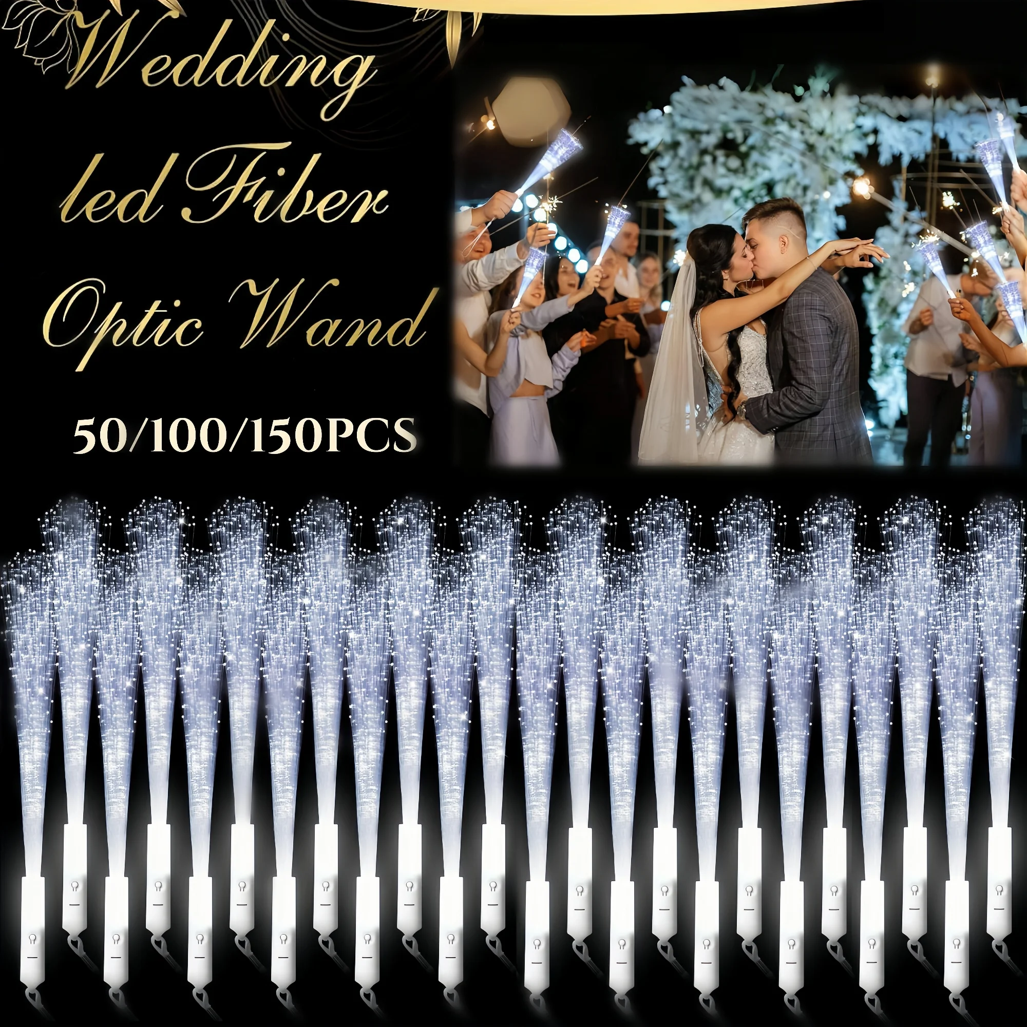 50-150PCS LED White Fiber Optic Wands For Wedding 3 Modes Flashing Glow Sticks for Kids Light Up Wand Dark Party Favors Birthday
50-150PCS LED White Fiber Optic Wands For Wedding 3 Modes Flashing Glow Sticks for Kids Light Up Wand Dark Party Favors Birthday