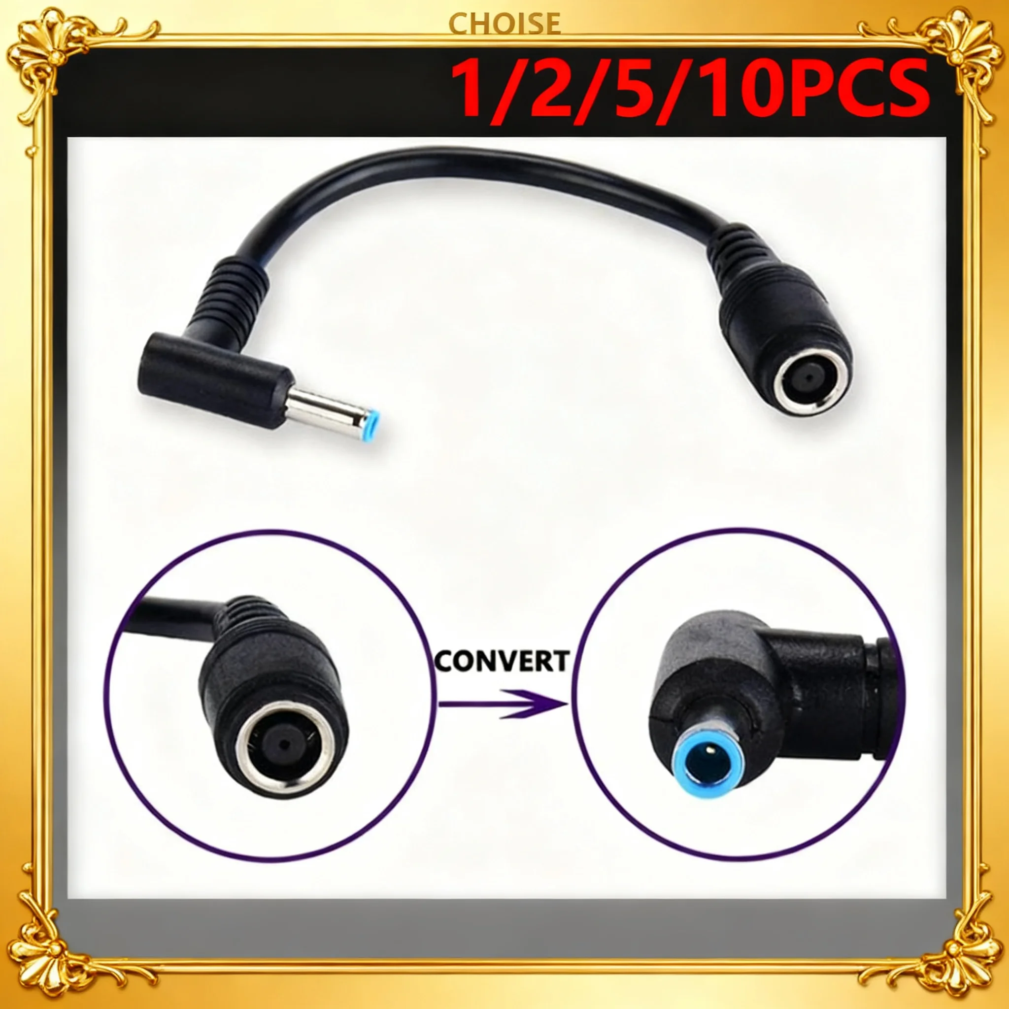 1/2/5/10PCS Connector Converter 7.4mm to 4.5mm Adapter Cable for HP Dell Smart Blue Tip for HP Adapter Replacement Power Cord
1/2/5/10PCS Connector Converter 7.4mm to 4.5mm Adapter Cable for HP Dell Smart Blue Tip for HP Adapter Replacement Power Cord