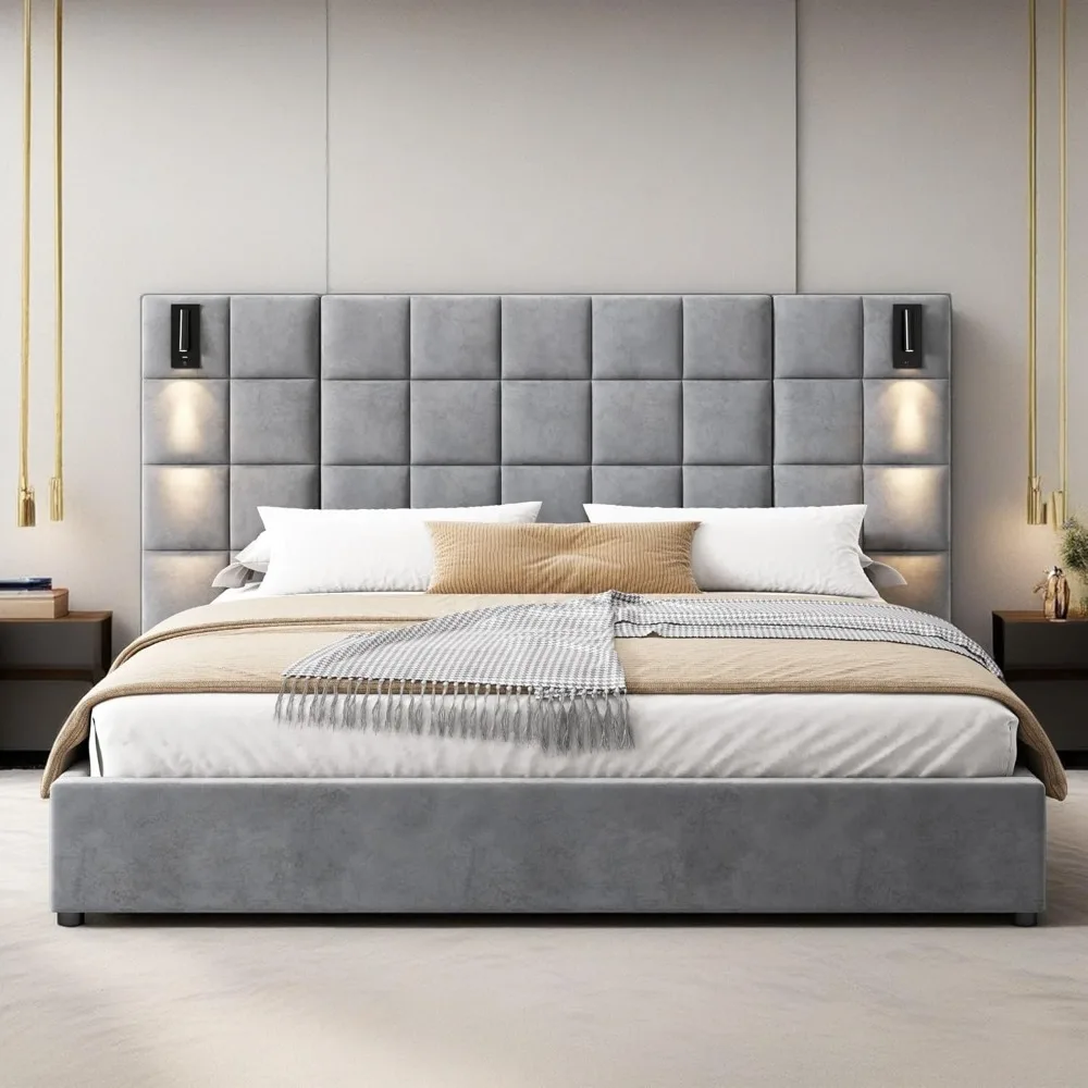Christopher Knight Home Svens 46" High Headboard Bed, King Size Platform Bed Frame, Soft Velvet Bed Frame, King Size Headboard,
Christopher Knight Home Svens 46" High Headboard Bed, King Size Platform Bed Frame, Soft Velvet Bed Frame, King Size Headboard,