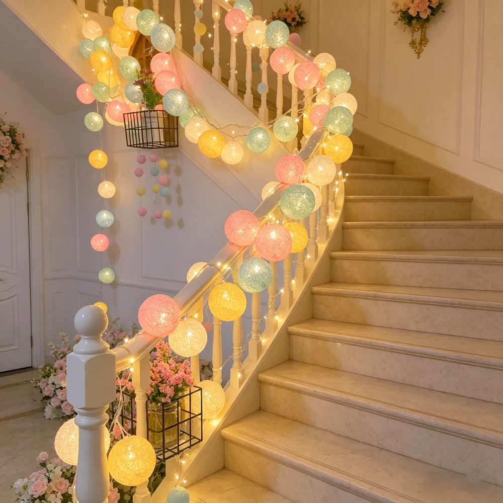 String Lights Cotton Balls Home Lamp for Party Wedding Color Light String Christmas Decorations Room Decoration Accessories
String Lights Cotton Balls Home Lamp for Party Wedding Color Light String Christmas Decorations Room Decoration Accessories
