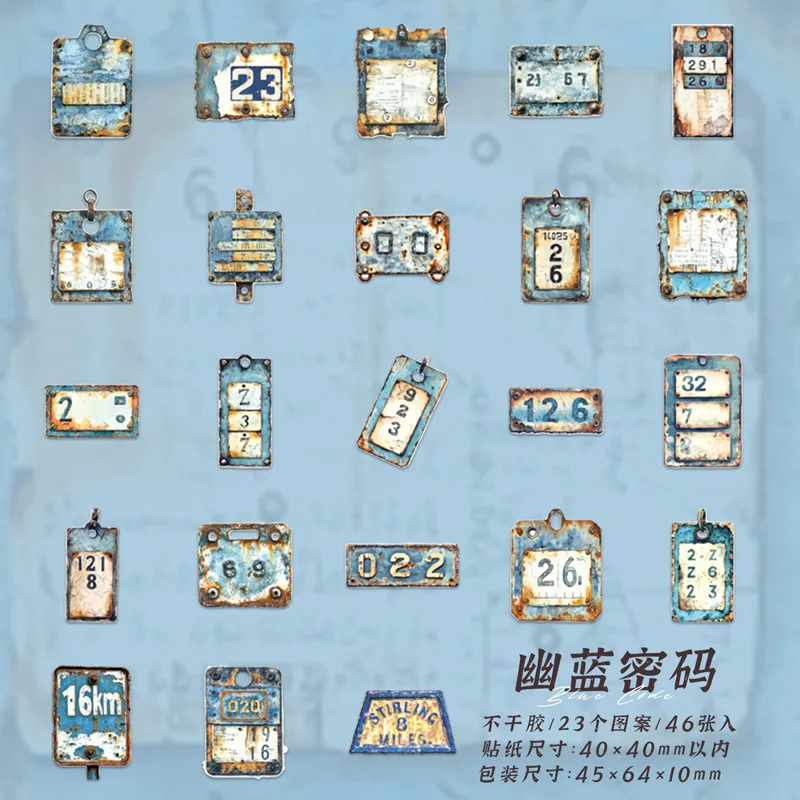High Quality Sticker Pack 46pcs 6 Styles Retro Metal Cipher for Scrapbook Journal DIY Craft Envelope Sealing Multicolor
High Quality Sticker Pack 46pcs 6 Styles Retro Metal Cipher for Scrapbook Journal DIY Craft Envelope Sealing Multicolor