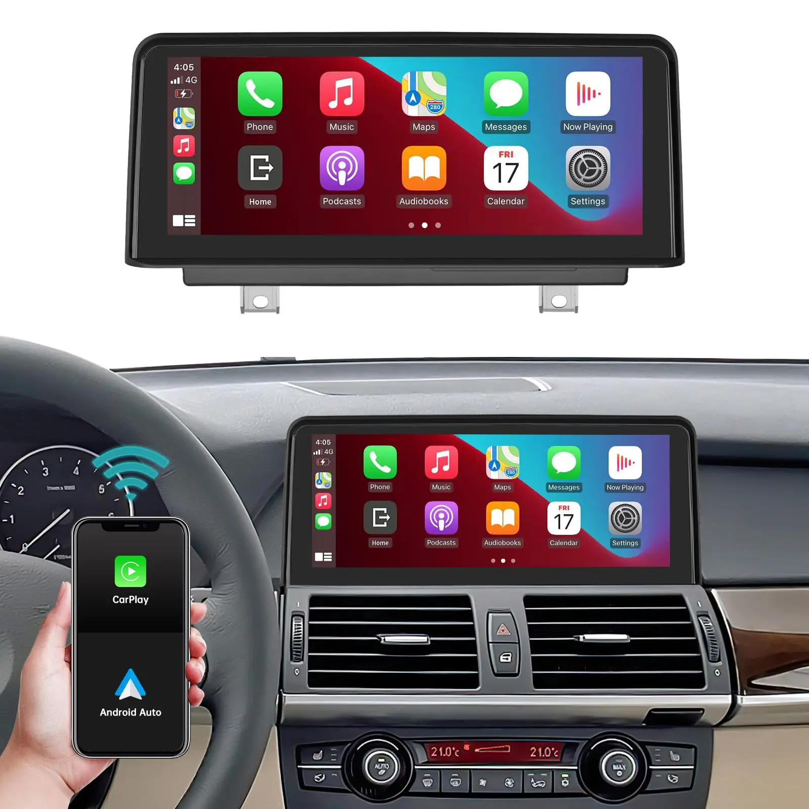 10.25’ touchscreen car radio for BMW X5/X6 E70 E71 2011–2013 with CIC system,supports Carplay/Android Auto/GPS navigation, 64G
10.25’ touchscreen car radio for BMW X5/X6 E70 E71 2011–2013 with CIC system,supports Carplay/Android Auto/GPS navigation, 64G