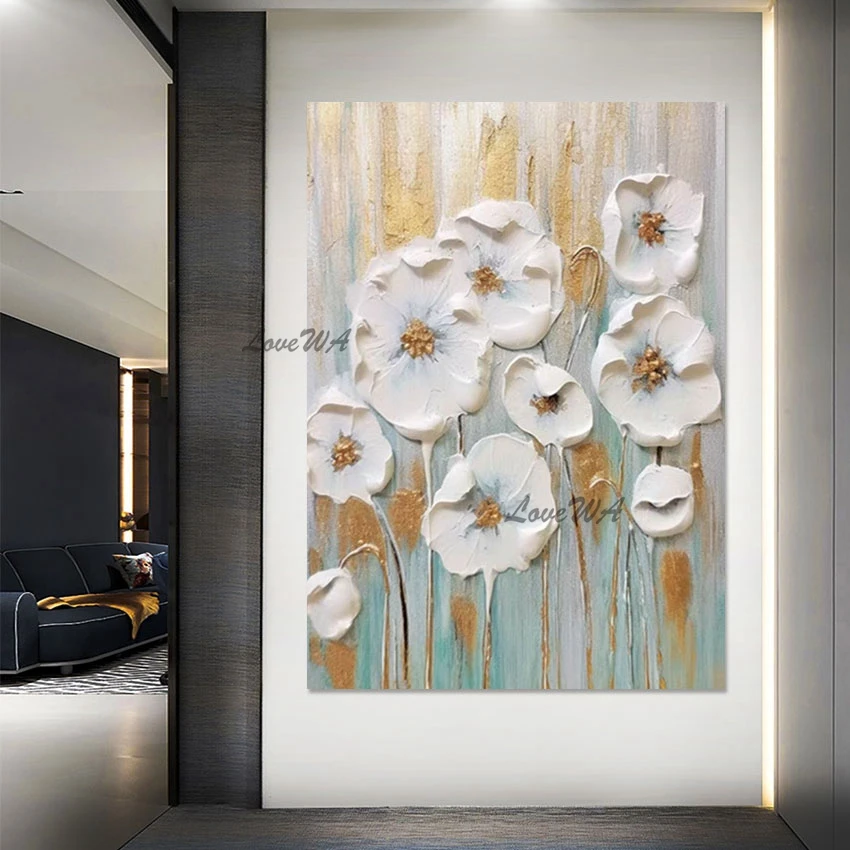 Floral Canvas Arts Wall Poster Knife Acrylic Painting Frameless Christmas Decorations Simple Lawn Landscape Abstract Picture
Floral Canvas Arts Wall Poster Knife Acrylic Painting Frameless Christmas Decorations Simple Lawn Landscape Abstract Picture