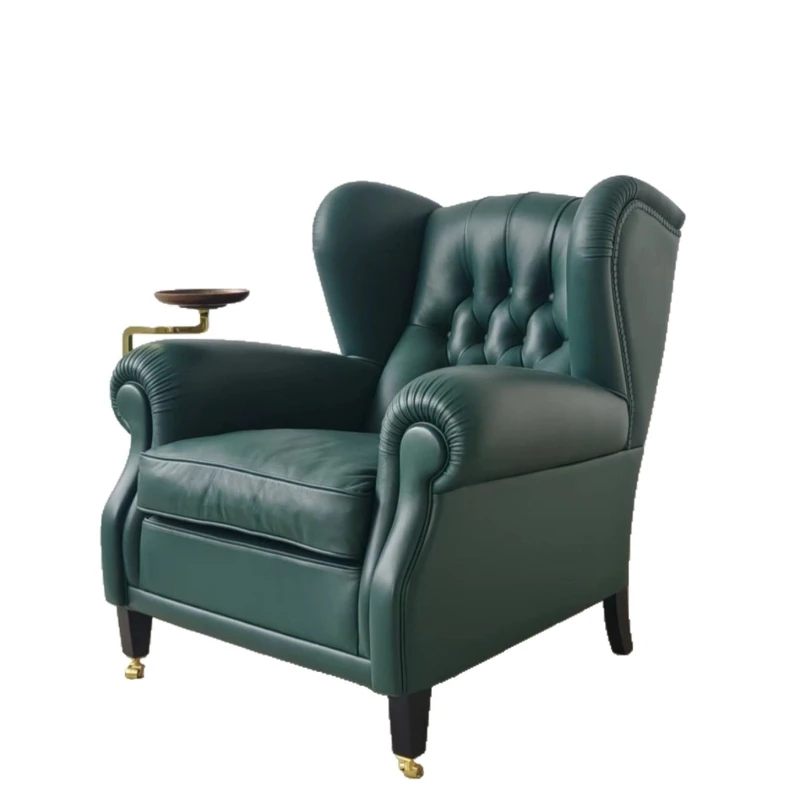 Italian single leather hotel sofa, comfortable leisure sofa in the living room
Italian single leather hotel sofa, comfortable leisure sofa in the living room