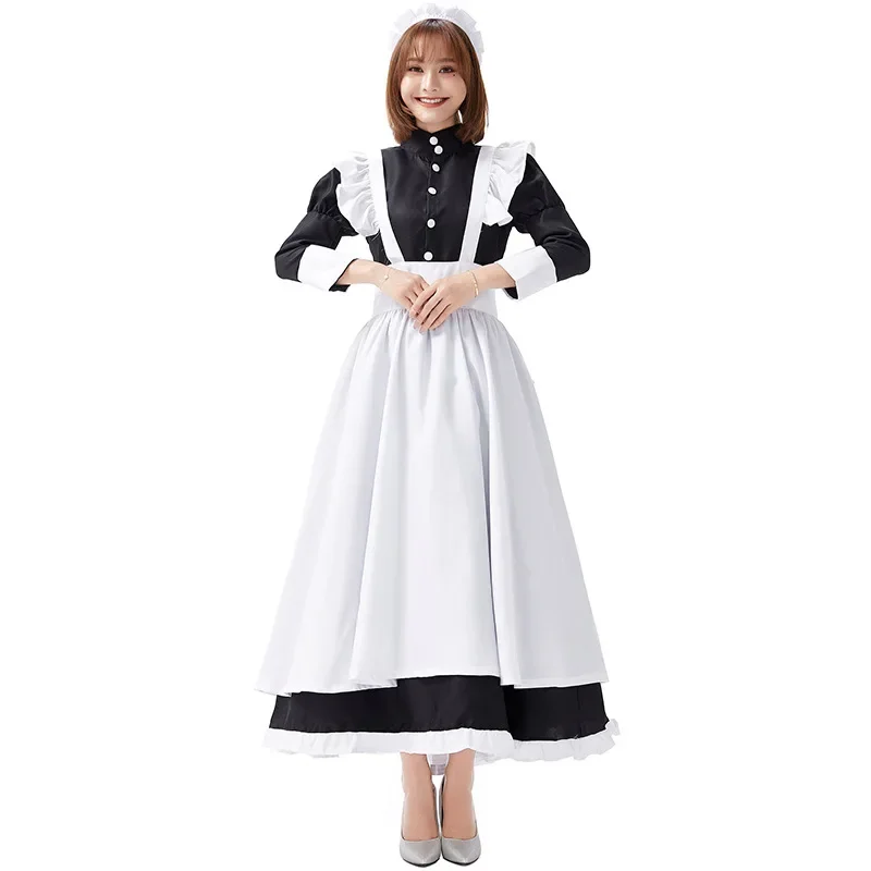 Women's Castle Maid Costume Old Castle Long Dress Cafe Attendant Clothing Plus Size
Women's Castle Maid Costume Old Castle Long Dress Cafe Attendant Clothing Plus Size
