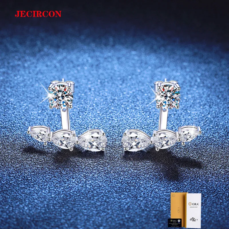 JECIRCON S925 Sterling Silver Moissanite Stud Earrings Femal 0.5 Carat Double Wearing Light Luxury Fashionable Versatile Jewelry
JECIRCON S925 Sterling Silver Moissanite Stud Earrings Femal 0.5 Carat Double Wearing Light Luxury Fashionable Versatile Jewelry