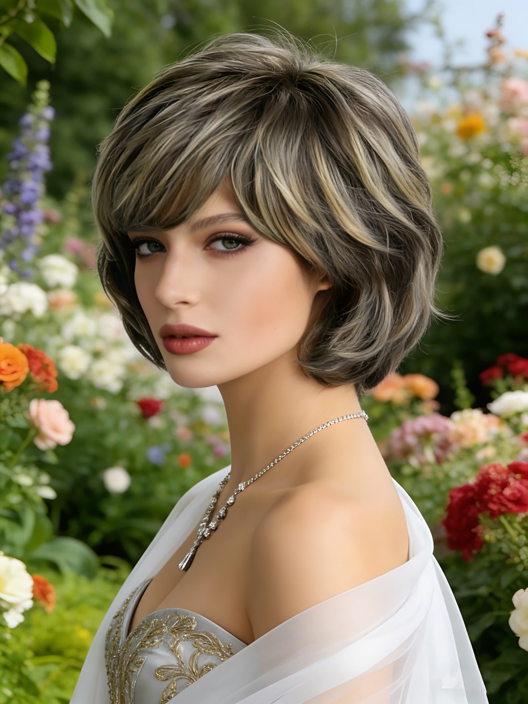 1 женский парик, выполненный из термостойкого синтетического высокотемпературного волокна, с естественным объемным стилем.
1 женский парик, выполненный из термостойкого синтетического высокотемпературного волокна, с естественным объемным стилем.