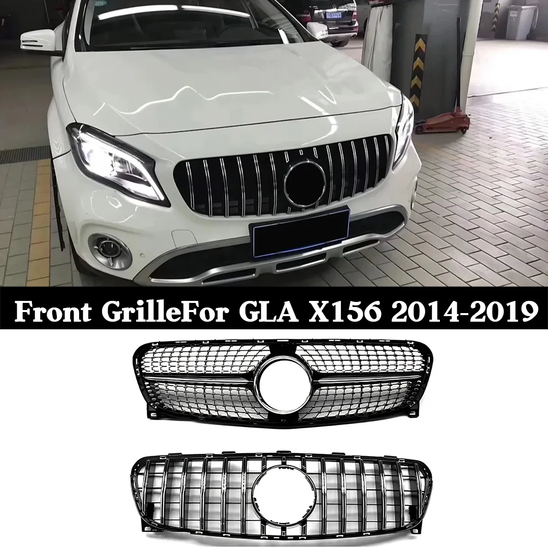 For Mercedes Benz GLA Class X156 W156 2014-2019 Front Bumper Grille, Diamond Mesh Grill Cover, GT Style Tuning Accessories
For Mercedes Benz GLA Class X156 W156 2014-2019 Front Bumper Grille, Diamond Mesh Grill Cover, GT Style Tuning Accessories