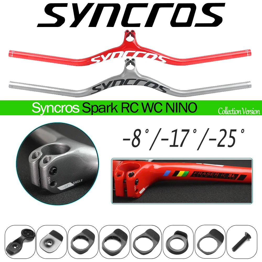 2025 Syncros Integrated MTB Handlebar FRASER IC SL Red/Silver Gloss Integrated Carbon -8°/-17°/-25° Stem FREE Mounts and Spacers
2025 Syncros Integrated MTB Handlebar FRASER IC SL Red/Silver Gloss Integrated Carbon -8°/-17°/-25° Stem FREE Mounts and Spacers
