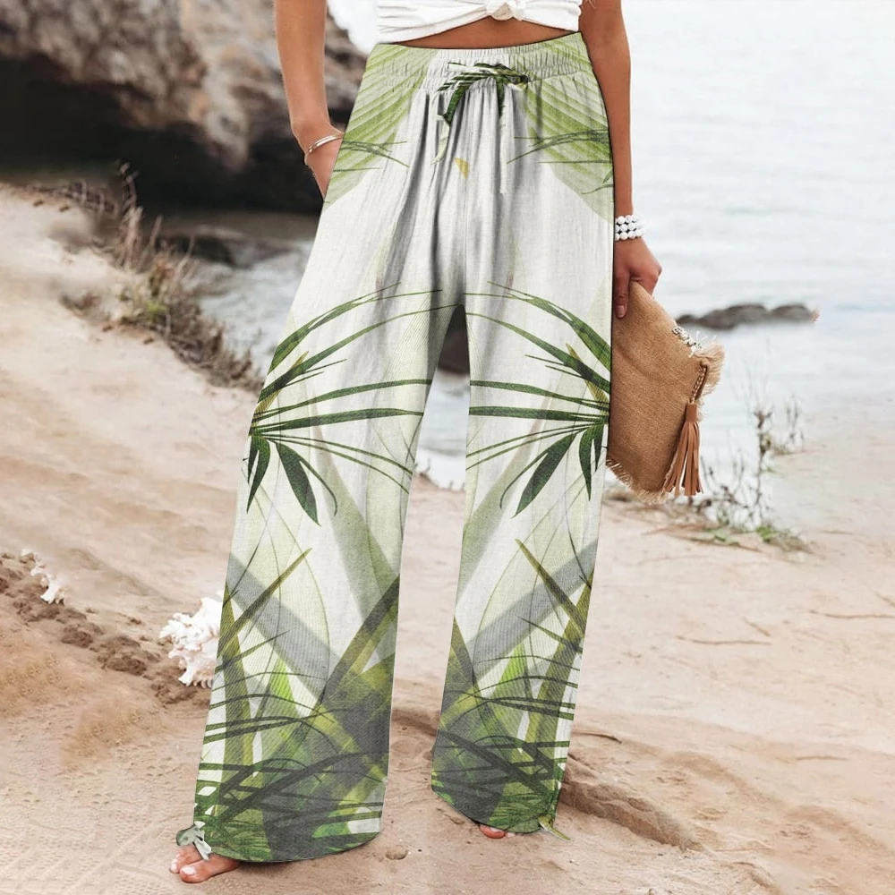 Casual Trousers Women's 2024 New High-Waisted Drawstring Beach Pants Straight Loose High-Quality Home Pants New Chinese Style
Casual Trousers Women's 2024 New High-Waisted Drawstring Beach Pants Straight Loose High-Quality Home Pants New Chinese Style