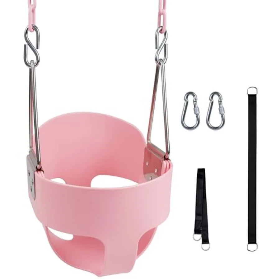 Toddler Swing Baby Swing Outdoor Heavy-Duty High Back Full Bucket Infant Swing Seat 59" Coated Chains with Tree Straps for Swin
Toddler Swing Baby Swing Outdoor Heavy-Duty High Back Full Bucket Infant Swing Seat 59" Coated Chains with Tree Straps for Swin