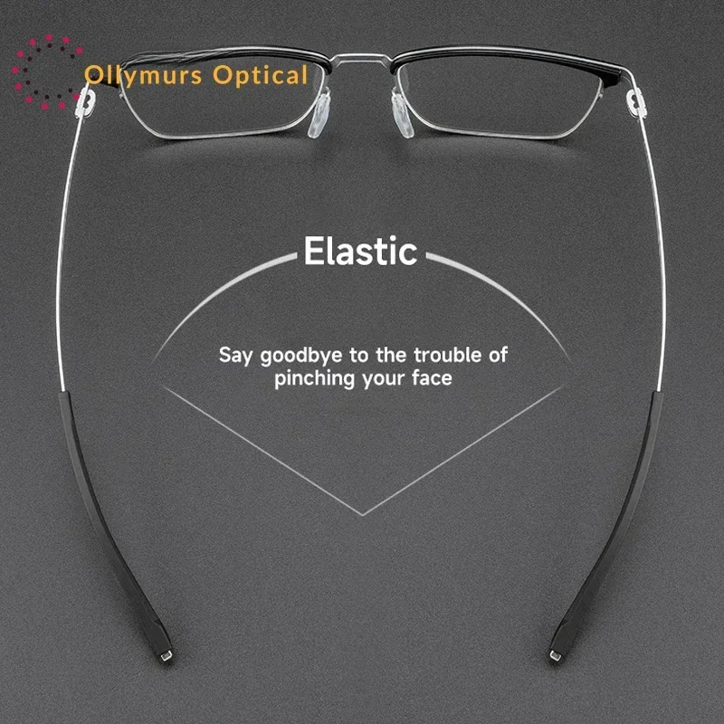 Ollymurs New Ultra-Lightweight Semi-Rimless Reading Glasses Business Titanium Frame Men Customized Prescription Myopia C8813T
Ollymurs New Ultra-Lightweight Semi-Rimless Reading Glasses Business Titanium Frame Men Customized Prescription Myopia C8813T