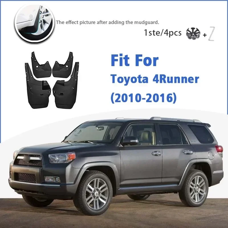 For Toyota 4Runner 2010 2011 2012 2013 2014-2016 Mud Flap Guards Splash Mudguard Fender Mudflaps Car Accessories Front Rear 4pcs 
For Toyota 4Runner 2010 2011 2012 2013 2014-2016 Mud Flap Guards Splash Mudguard Fender Mudflaps Car Accessories Front Rear 4pcs