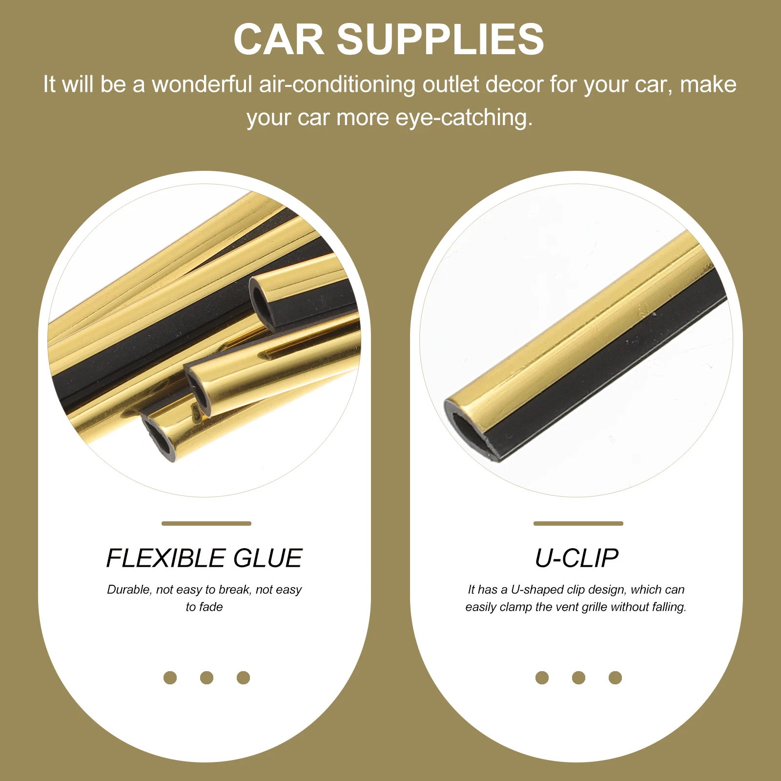 10 Pcs Air Outlet Decorative Strip Auto Vent Trim Car Supplies Vehicle Clamp Strips Trims Clip Decoration
10 Pcs Air Outlet Decorative Strip Auto Vent Trim Car Supplies Vehicle Clamp Strips Trims Clip Decoration