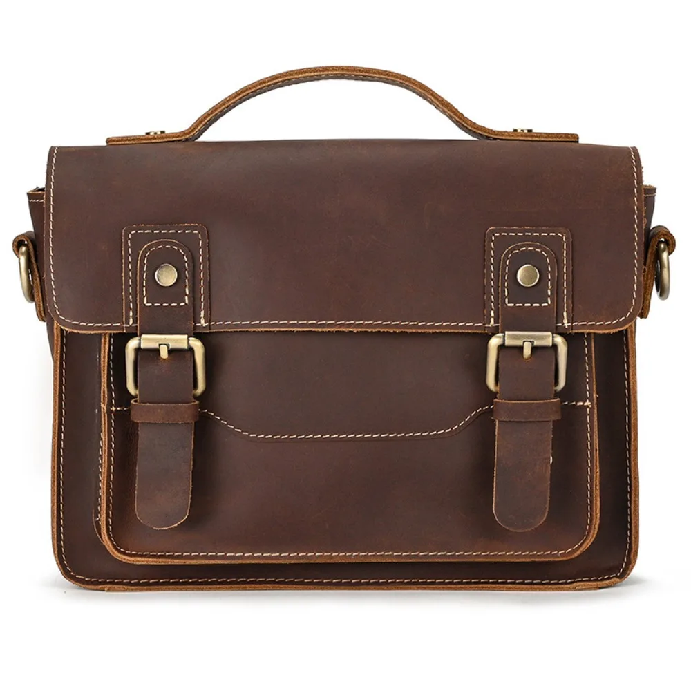 Men's Leather Versatile Shoulder Bag Messenger Premium First Layer Cowhide Fashion Small Handbag IPad Travel Portable Premium
Men's Leather Versatile Shoulder Bag Messenger Premium First Layer Cowhide Fashion Small Handbag IPad Travel Portable Premium