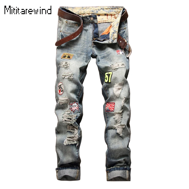 Hip Hop Y2k Streetwear New Men's Ripped Jeans Badge Wash Distressed Slim Straight Jeans Four Seasons Trendy Youth Denim Pants
Hip Hop Y2k Streetwear New Men's Ripped Jeans Badge Wash Distressed Slim Straight Jeans Four Seasons Trendy Youth Denim Pants