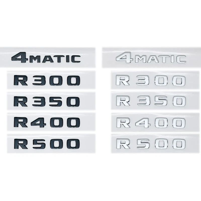 Black Silver 4Matic Emblem Sticker for Mercedes Benz R300 R320 R350 R400 R500 W251 Fender Trunk Rear Logo Decal Logo Accessories
Black Silver 4Matic Emblem Sticker for Mercedes Benz R300 R320 R350 R400 R500 W251 Fender Trunk Rear Logo Decal Logo Accessories