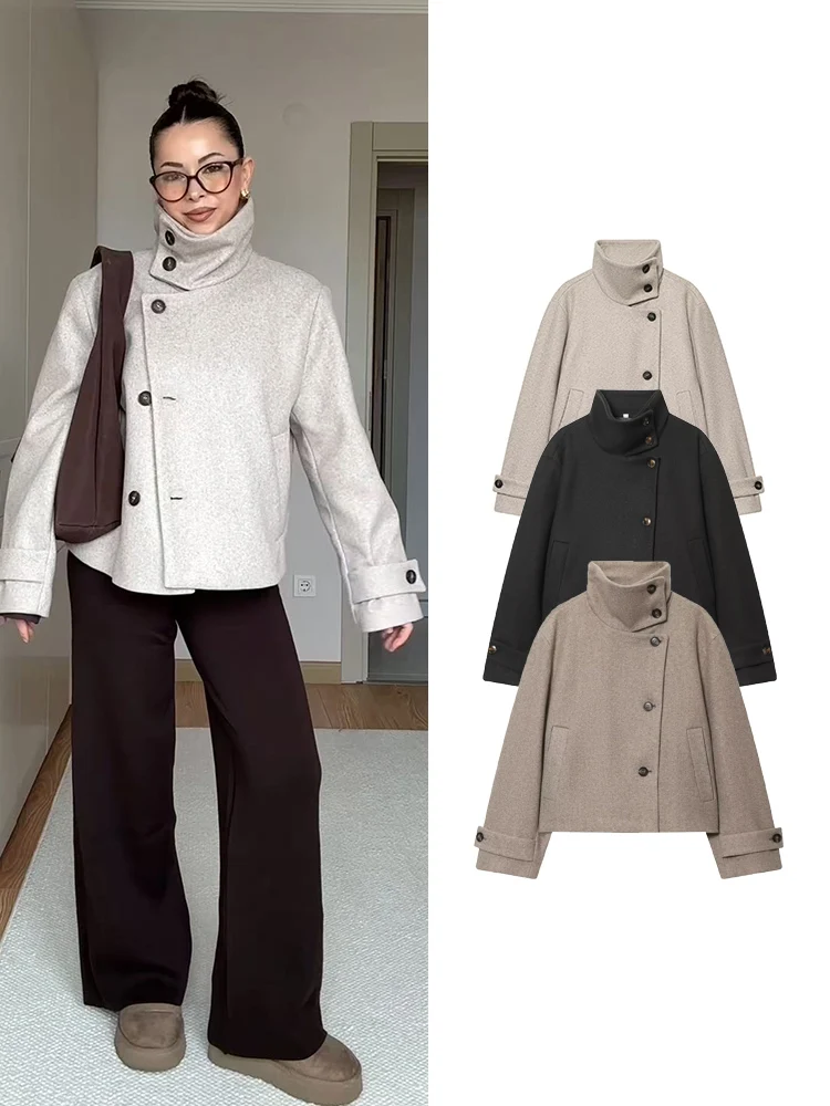  TFMLN элегантная куртка с воротником-стойкой для женщин, однобортное пальто на пуговицах, женская осенне-зимняя уличная модная верхняя одежда, новинка
TFMLN элегантная куртка с воротником-стойкой для женщин, однобортное пальто на пуговицах, женская осенне-зимняя уличная модная верхняя одежда, новинка