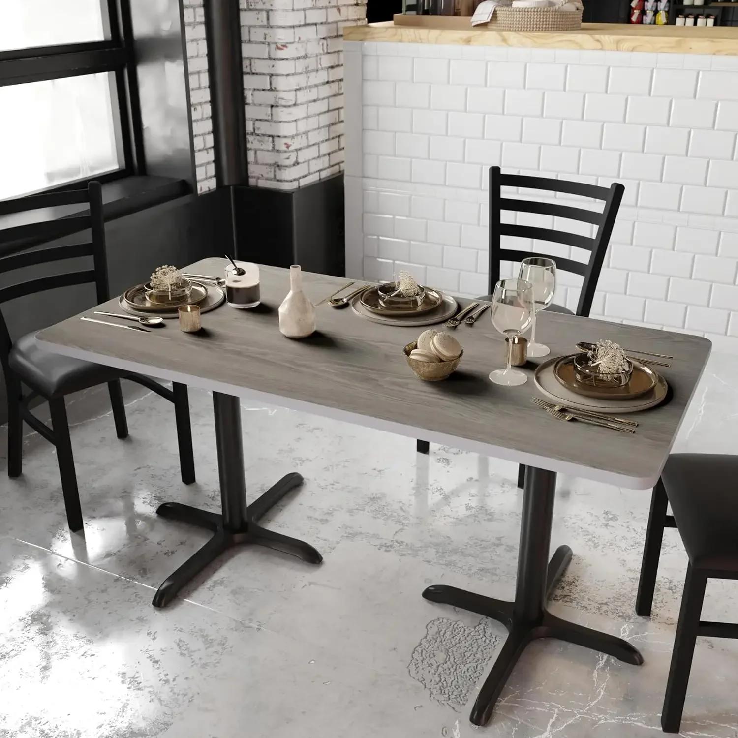 dining table ,30" x 60" Rectangular Table Reversible Laminate Top, 30" W x 60" L, White/Gray
dining table ,30" x 60" Rectangular Table Reversible Laminate Top, 30" W x 60" L, White/Gray