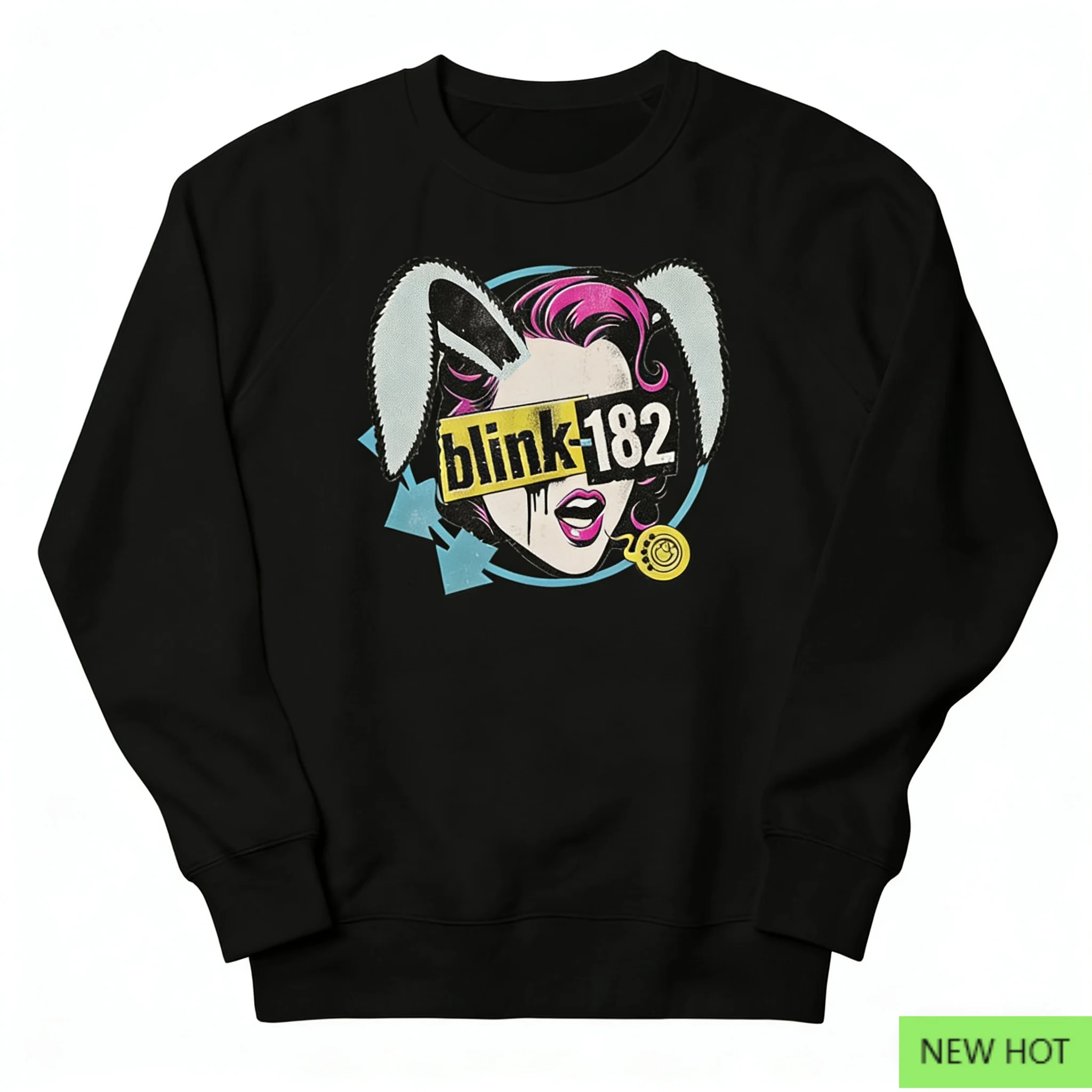 Blink-182 Графический круглый вырез с кроликом для девочек, топ в стиле поп-панк, идеально подходит для фанатов, который любит стиль группы и молодежная энергичная атмосфера
Blink-182 Графический круглый вырез с кроликом для девочек, топ в стиле поп-панк, идеально подходит для фанатов, который любит стиль группы и молодежная энергичная атмосфера