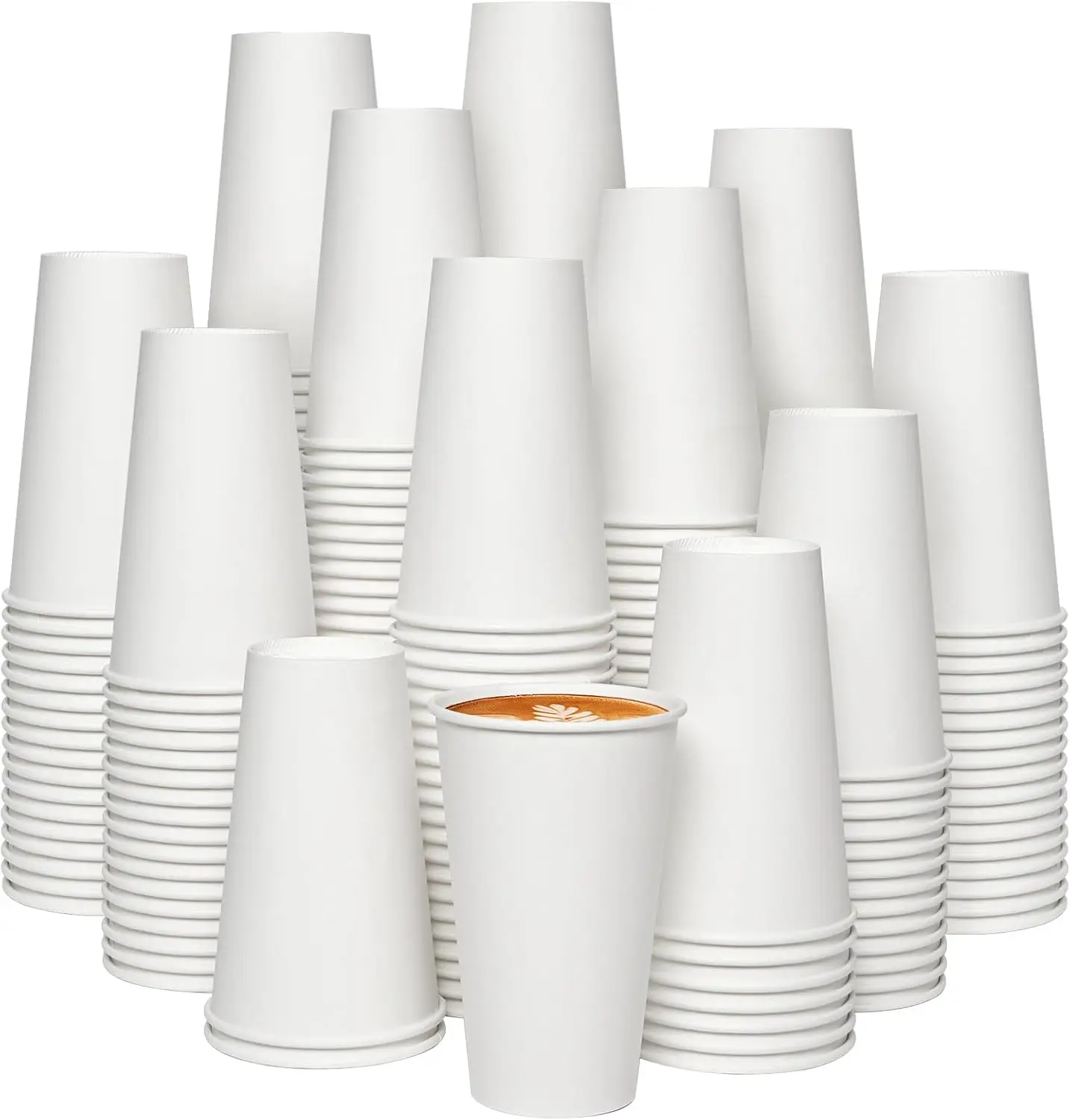 Disposable Paper Coffee Cups 16 oz Hot Beverage Cups for Party, Office, Home, Travel
Disposable Paper Coffee Cups 16 oz Hot Beverage Cups for Party, Office, Home, Travel