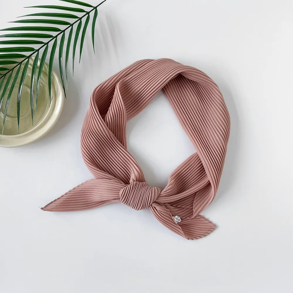 Turban Soft Wrap Chiffon Hair Scarf Hair Band Slender Solid-color Bandana Rhombus Elegant Pleated Silk Scarf Girls
Turban Soft Wrap Chiffon Hair Scarf Hair Band Slender Solid-color Bandana Rhombus Elegant Pleated Silk Scarf Girls