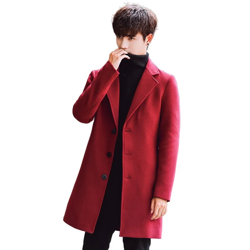 Autumn and Winter New Men's Woolen Coat Korean Version Slim-fit Medium and Long Trench Coat Casual Single-breasted Trench Coat
Autumn and Winter New Men's Woolen Coat Korean Version Slim-fit Medium and Long Trench Coat Casual Single-breasted Trench Coat