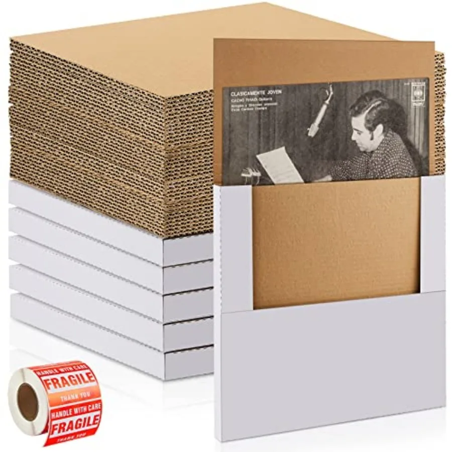 71 Pcs Vinyl Record Mailers LP Shipping Boxes Set Include 20 Pcs 12.5" x 12.5" x 1" Cardboard Shipping Boxes 50 Kraft Brown LP
71 Pcs Vinyl Record Mailers LP Shipping Boxes Set Include 20 Pcs 12.5" x 12.5" x 1" Cardboard Shipping Boxes 50 Kraft Brown LP