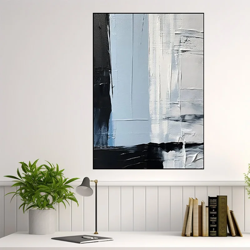 High Quality Blue Texture Pure Hand-Painted Abstract Oil Painting On Canvas Room Corridor Wall Decoration Hanging Picture
High Quality Blue Texture Pure Hand-Painted Abstract Oil Painting On Canvas Room Corridor Wall Decoration Hanging Picture