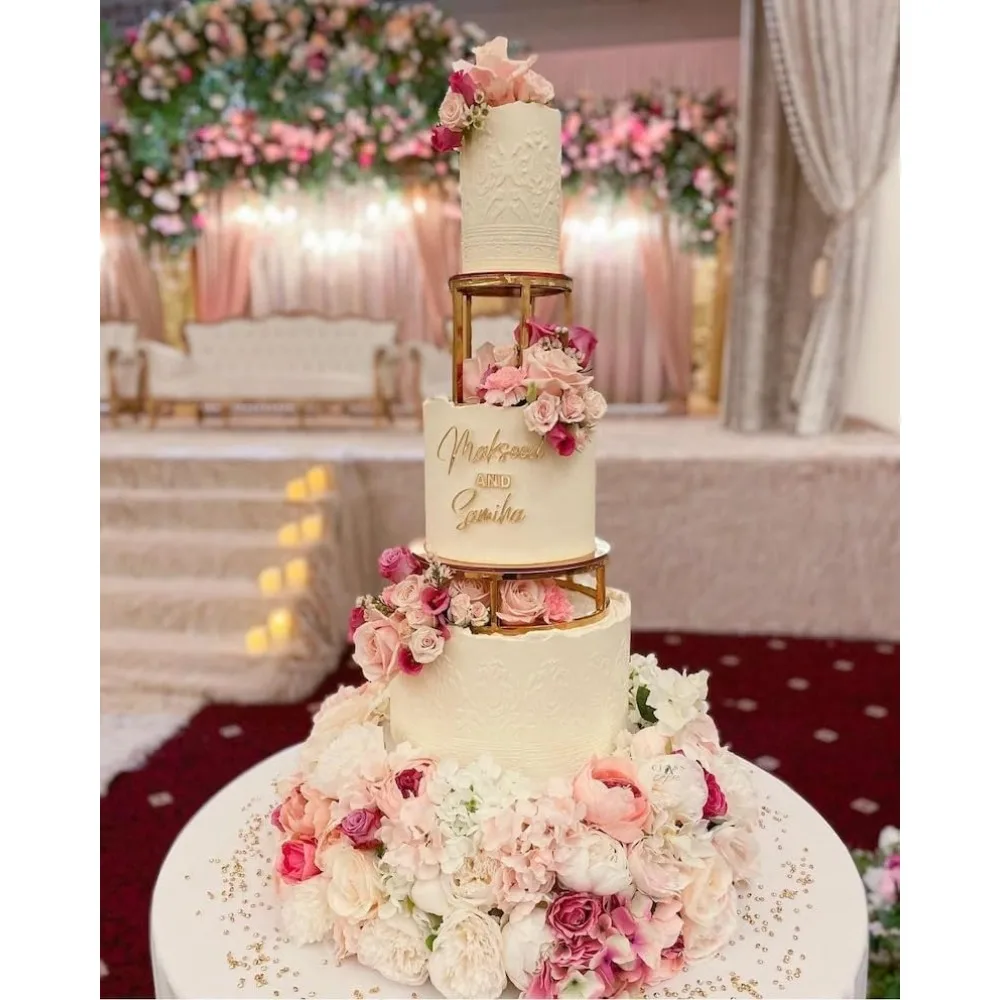 Metallic Cake Stand, Cake Spacers - Gold Wedding Riser | Stackable Display Stand for Tiered Cakes, Party & Event Decor
Metallic Cake Stand, Cake Spacers - Gold Wedding Riser | Stackable Display Stand for Tiered Cakes, Party & Event Decor