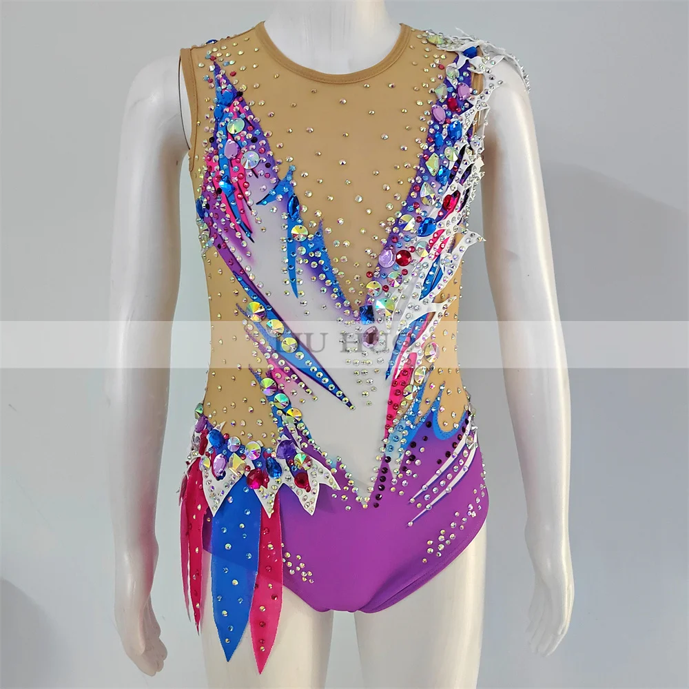LIUHUO Rhythmic Gymnastics Leotard Customize Adult Women Girl Costume Performance Competition Dance Dress Sleeveless Multicolour
LIUHUO Rhythmic Gymnastics Leotard Customize Adult Women Girl Costume Performance Competition Dance Dress Sleeveless Multicolour