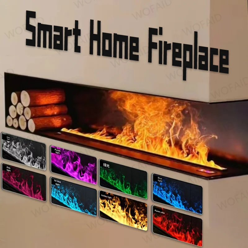 Smart Home Electric Fireplace APP Control Wall Mounted TV Stand Fire Place Top Entertainment Center with Mist Vapor Fireplace
Smart Home Electric Fireplace APP Control Wall Mounted TV Stand Fire Place Top Entertainment Center with Mist Vapor Fireplace