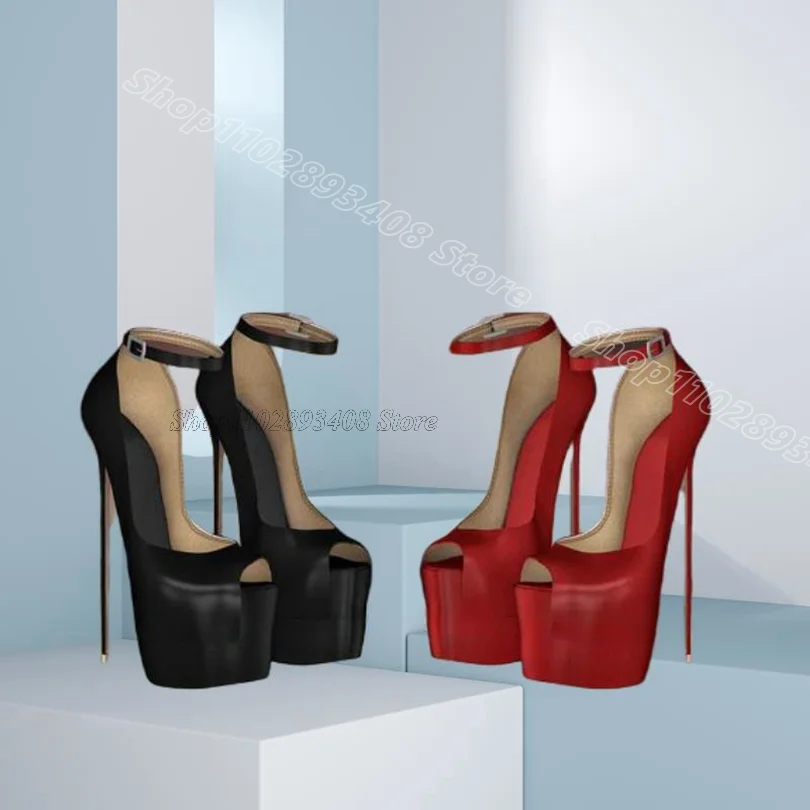 Red Platform Peep Toe Pumps Ankle Buckle Fashion Party Casual Design for Women Thin High Heels Shoes 2025 Zapatos Para Mujere
Red Platform Peep Toe Pumps Ankle Buckle Fashion Party Casual Design for Women Thin High Heels Shoes 2025 Zapatos Para Mujere