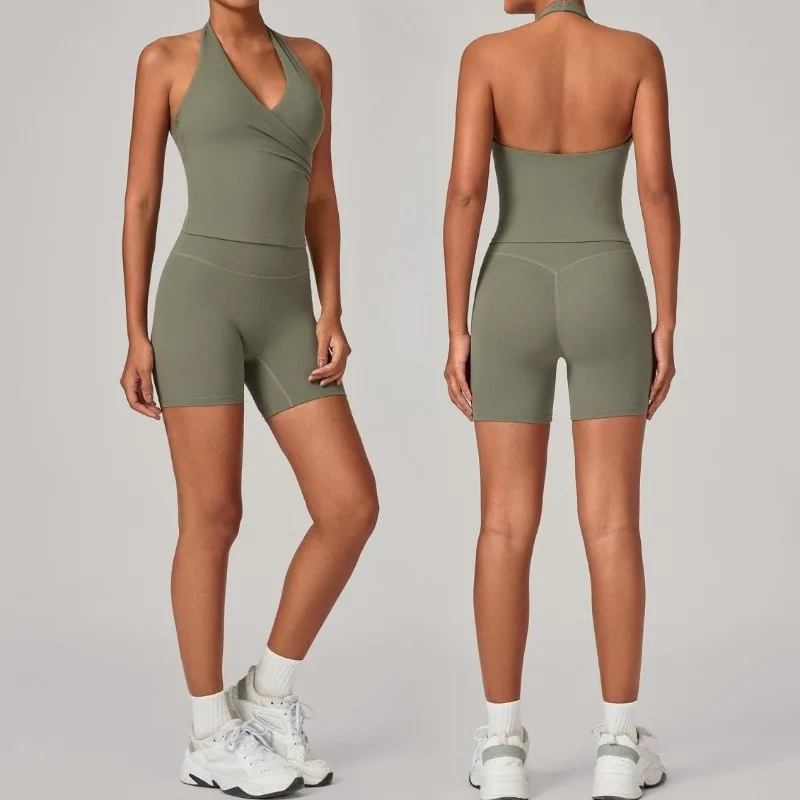 Женский бесшовный комплект для йоги, жилет и шорты, комплект из 2 предметов с высокой талией, красивая спина, облегающий спортивный костюм для фитнеса, бега, спортивный комплект
Женский бесшовный комплект для йоги, жилет и шорты, комплект из 2 предметов с высокой талией, красивая спина, облегающий спортивный костюм для фитнеса, бега, спортивный комплект