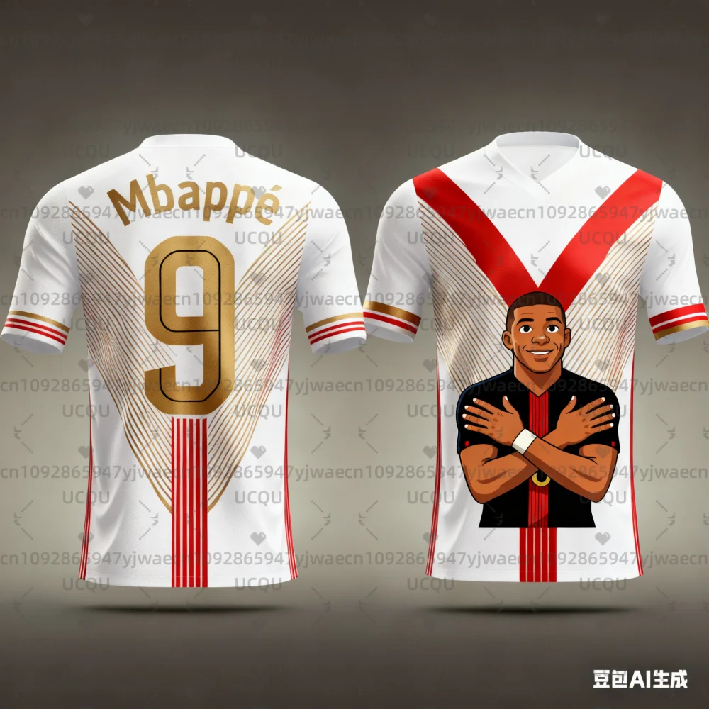 Футбольный трикотаж с 3d принтом NO.9 Mbappé для мальчиков и девочек, тренировочная женская спортивная дышащая мужская футболка с короткими рукавами
Футбольный трикотаж с 3d принтом NO.9 Mbappé для мальчиков и девочек, тренировочная женская спортивная дышащая мужская футболка с короткими рукавами