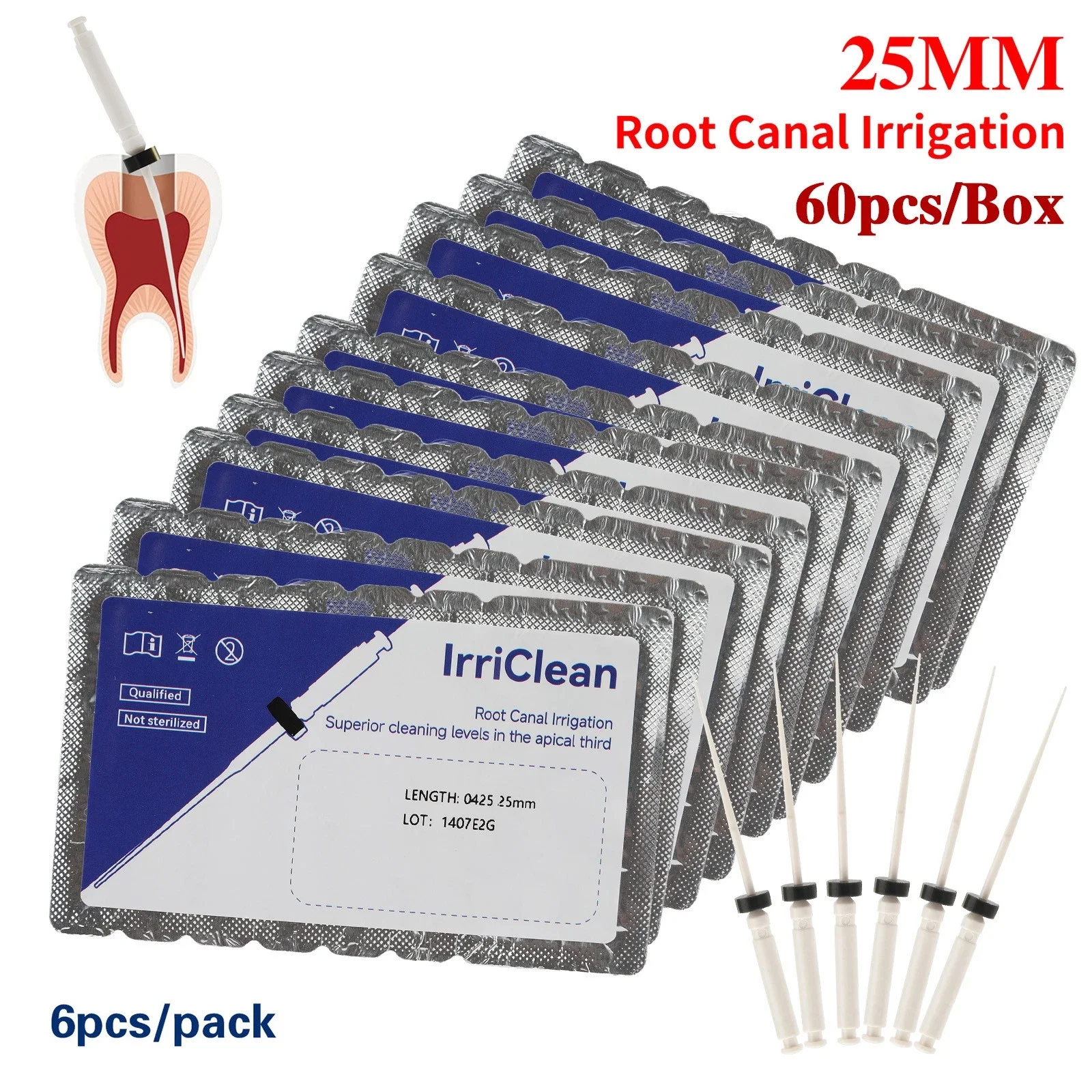 10Packs/60Pcs Dental Endodontic Finishing Files 21mm Taper Endo Files for Root Canal Cleaning
10Packs/60Pcs Dental Endodontic Finishing Files 21mm Taper Endo Files for Root Canal Cleaning