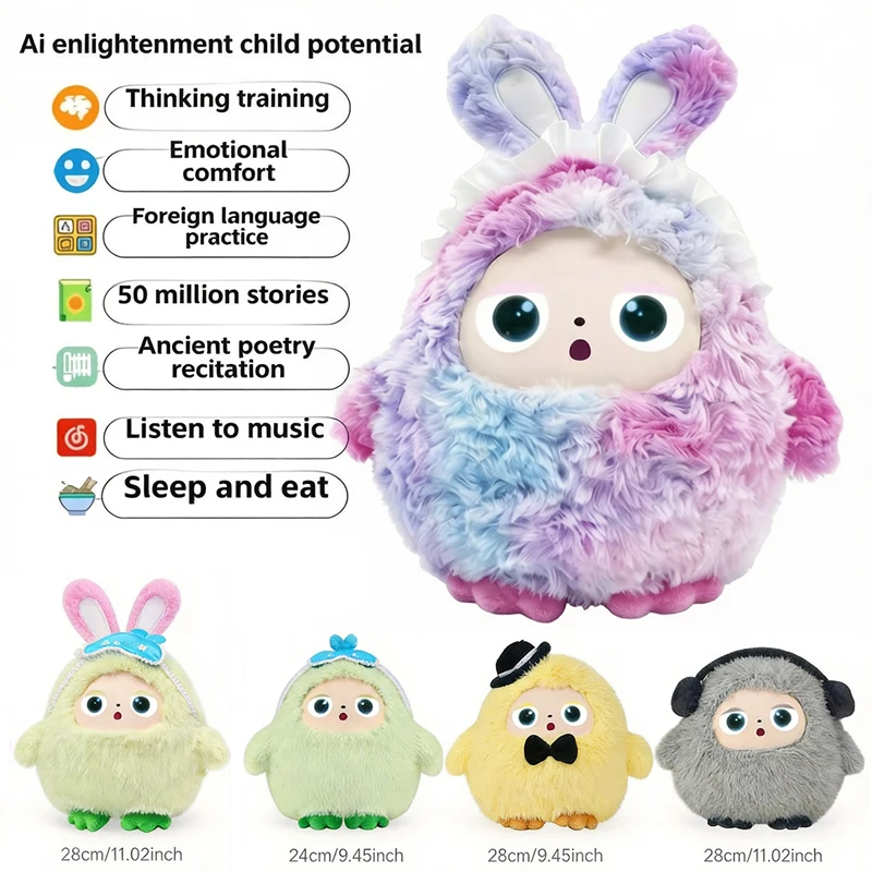 AI Plush Toy Smart Voice Cloning and Emotion Recognition Child Companionship LED Eyes Early Education Dolls for Kid Adult Gift
AI Plush Toy Smart Voice Cloning and Emotion Recognition Child Companionship LED Eyes Early Education Dolls for Kid Adult Gift
